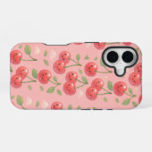 Coque iPhone 16 Illustration joyeuse de Kawaii Cherry Motif (Verso Horizontal)