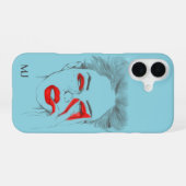 Coque iPhone 16 Illustration rétro customisée - Bébé bleu (Verso Horizontal)