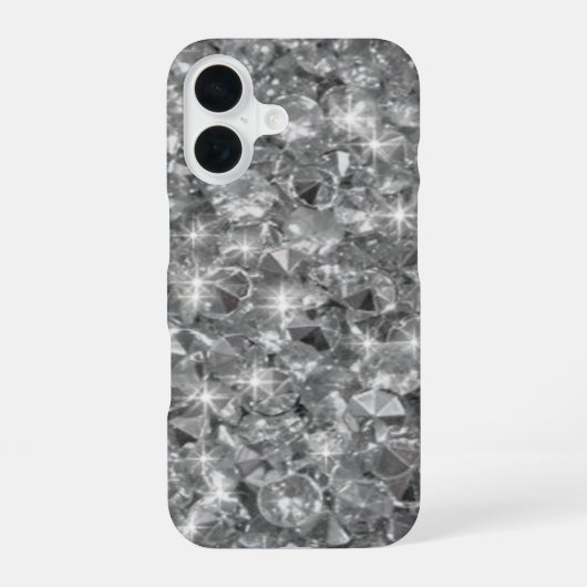 Coque iPhone 16 Image de texture des cristaux de strass (Verso)