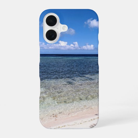 Coque iPhone 16 Image d'évasion tropicale de la vie de plage (Verso)
