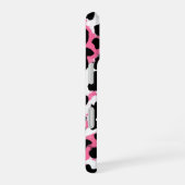 Coque iPhone 16 Impression d'animal léopard guépard rose gras noir (Côté droit)