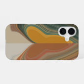 Coque iPhone 16 Impression d'art abstrait rétro (Verso Horizontal)