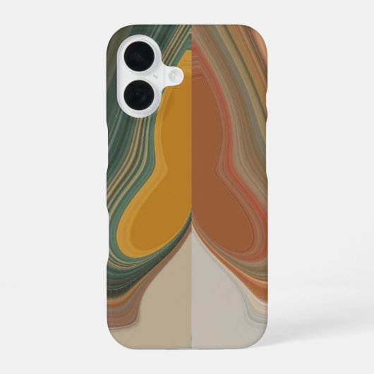 Coque iPhone 16 Impression d'art abstrait rétro (Verso)