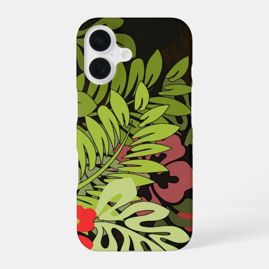 Coque iPhone 16 Impression d'art de fleur d'Hawaii Aloha (Verso)