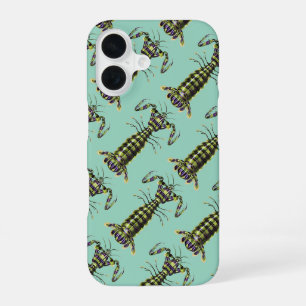 Coque iPhone 16 Impression d'art marine de la crevette mantis géan