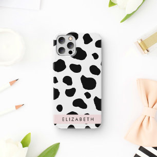 Coque iPhone 16 Impression De Vache, Spots De Vache, Noir Et Blanc