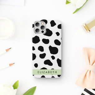 Coque iPhone 16 Impression De Vache, Spots De Vache, Noir Et Blanc