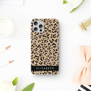 Coque iPhone 16 Impression léopard, Taches, Léopard Brun, Votre No