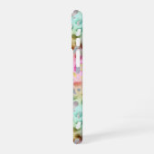 Coque iPhone 16 Imprimé léopard iridescent pastel monogrammé (Côté gauche)