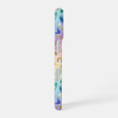 Coque iPhone 16 Imprimé léopard iridescent pastel monogrammé (Côté droit)