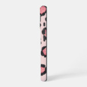 Coque iPhone 16 Imprimé léopard rose chic (Côté gauche)