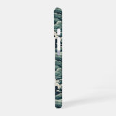 Coque iPhone 16 Imprimé Vagues Japonaises Monogrammé (Côté gauche)