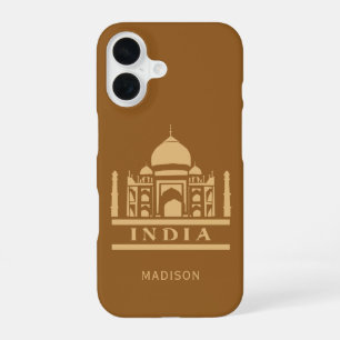 Coque iPhone 16 INDIA nom et couleur personnalisés
