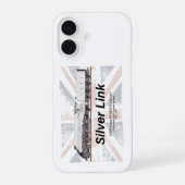 Coque iPhone 16 Indicateur de profil de locomotive Silver Link LNE (Verso)