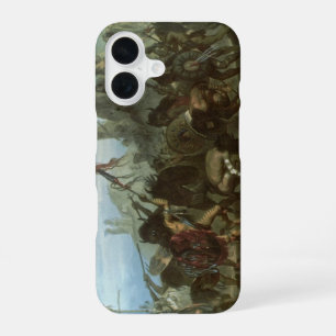 Coque iPhone 16 Indiens d'autrefois, Danse du bison par Karl Bodme