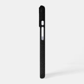 Coque iPhone 16 Initiales blanches en monogramme sur cuir noir mod (Côté gauche)