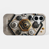 Coque iPhone 16 "Innover, perturber, répéter" (Verso Horizontal)