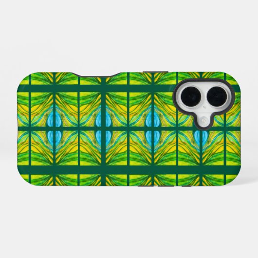 Coque iPhone 16 Inspirations du désert vert (Verso Horizontal)