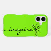 Coque iPhone 16 INSPIRE Sur Vert Néon (Verso Horizontal)