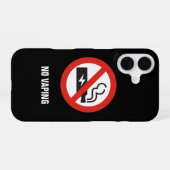 Coque iPhone 16 Interdiction de vapoter (Verso Horizontal)