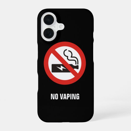 Coque iPhone 16 Interdiction de vapoter (Verso)
