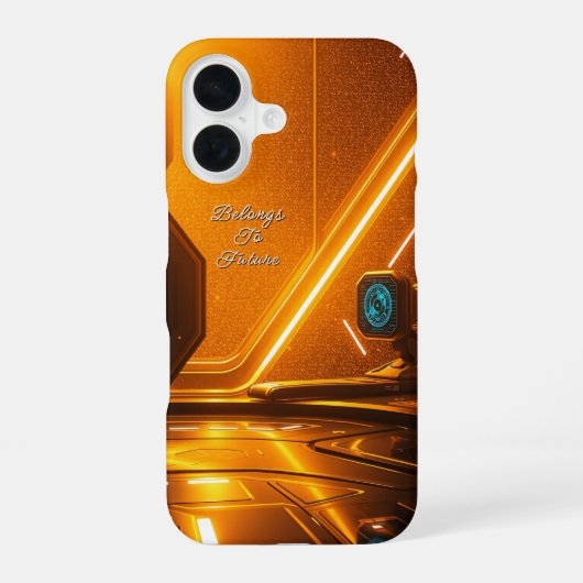 Coque iPhone 16 Intérieur de station spatiale futuriste (Verso)