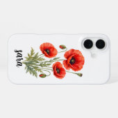 Coque iPhone 16 iPhone 16 à motif floral mignon (Verso Horizontal)