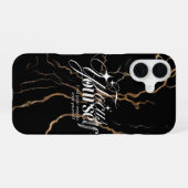 Coque iPhone 16 iPhone 16 Black Gold Marble Motivational Case  (Verso Horizontal)