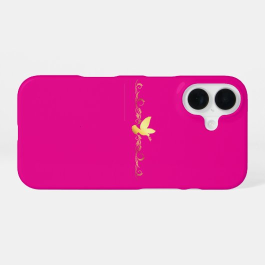 Coque iPhone 16 iPhone 16 "Colombe Dorée (Verso Horizontal)