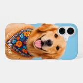 Coque iPhone 16 iPhone 16 : Étui Chien Retriever doré (Verso Horizontal)