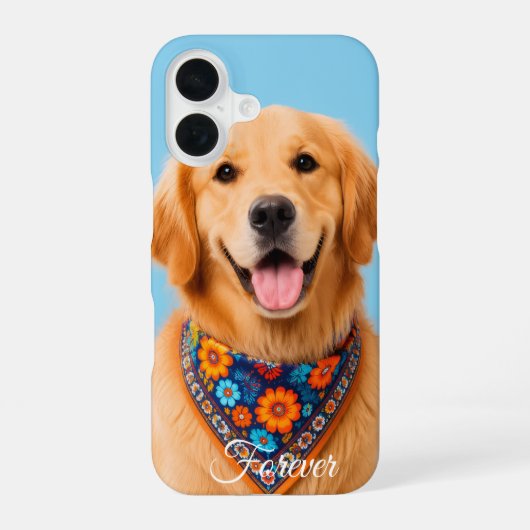 Coque iPhone 16 iPhone 16 : Étui Chien Retriever doré (Verso)