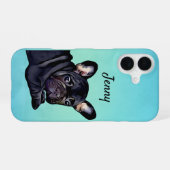 Coque iPhone 16 iPhone Bouledogue Français (Verso Horizontal)