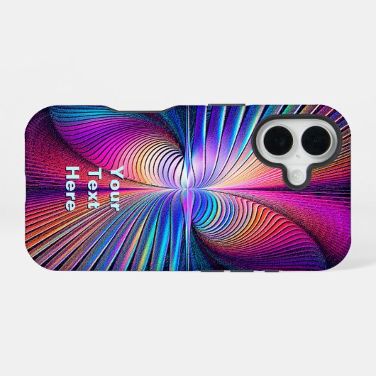Coque iPhone 16 Iridescence structurelle (Verso Horizontal)