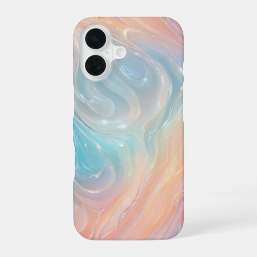 Coque iPhone 16 Iridescent Mermaid Waves Phone Case (Verso)