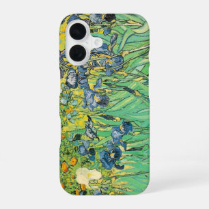 Coque iPhone 16 Iris de Vincent van Gogh 1889 Fleurs Bleues