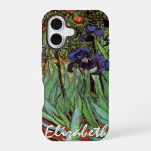 Coque iPhone 16 Iris de Vincent van Gogh, Art du jardin vintage