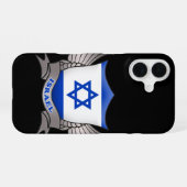Coque iPhone 16 Israël Drapeau israélien (Verso Horizontal)