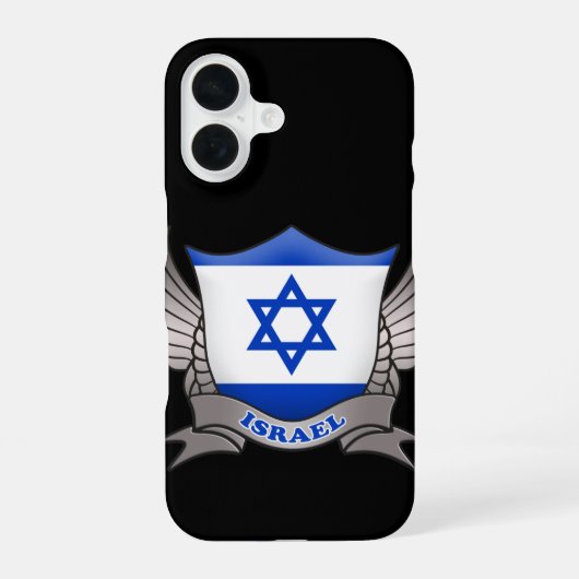 Coque iPhone 16 Israël Drapeau israélien (Verso)