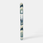 Coque iPhone 16 Japanese Waves Pattern Monogrammed (Côté gauche)