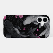 Coque iPhone 16 Japonais Koi Fish mode foncé (Verso Horizontal)
