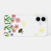 Coque iPhone 16 Jardin Abeille Heureuse (Verso Horizontal)
