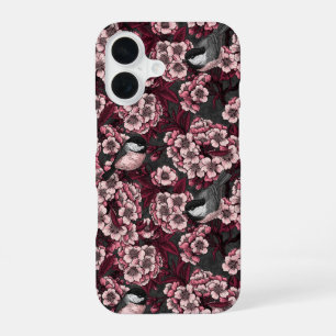 Coque iPhone 16 Jardin de cerisier nocturne