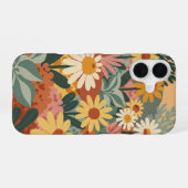 Coque iPhone 16 Jardin de Marguerites Rétro (Verso Horizontal)