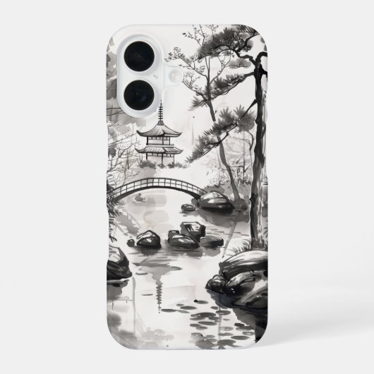 Coque iPhone 16 Jardin Zen (Verso)