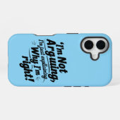 Coque iPhone 16 Je ne discute pas, j'explique simplement pourquoi (Verso Horizontal)