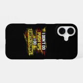 Coque iPhone 16 Je ne fais pas de pompes je fais des descentes ter (Verso Horizontal)