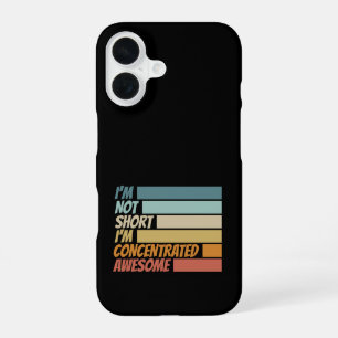 Coque iPhone 16 Je ne suis pas petit, je suis concentré génial drô