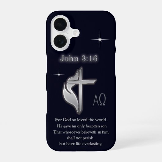 Coque iPhone 16 Jean 3:16 (Verso)