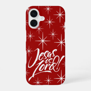 Coque iPhone 16 Jésus est Seigneur - Noël Étoiles chrétiennes