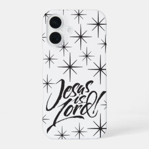 Coque iPhone 16 Jésus est Seigneur - Noël Étoiles chrétiennes